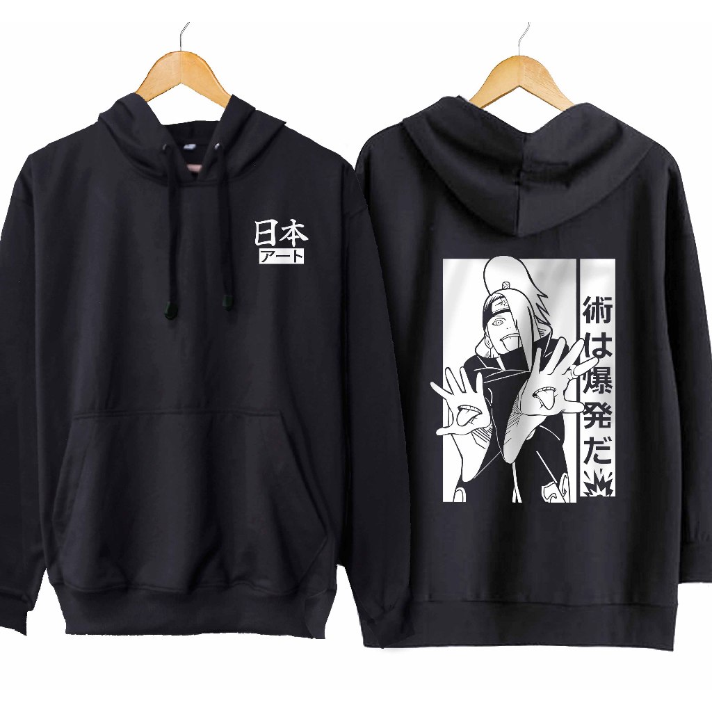Akatsuki DEIDARA anime hoodie jumper Jacket NARUTO SHIPPUDEN material cotton fleece Shopee Malaysia
