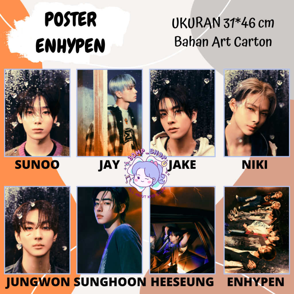 Enhypen ORANGE BLOOD KPOP POSTER | Shopee Malaysia