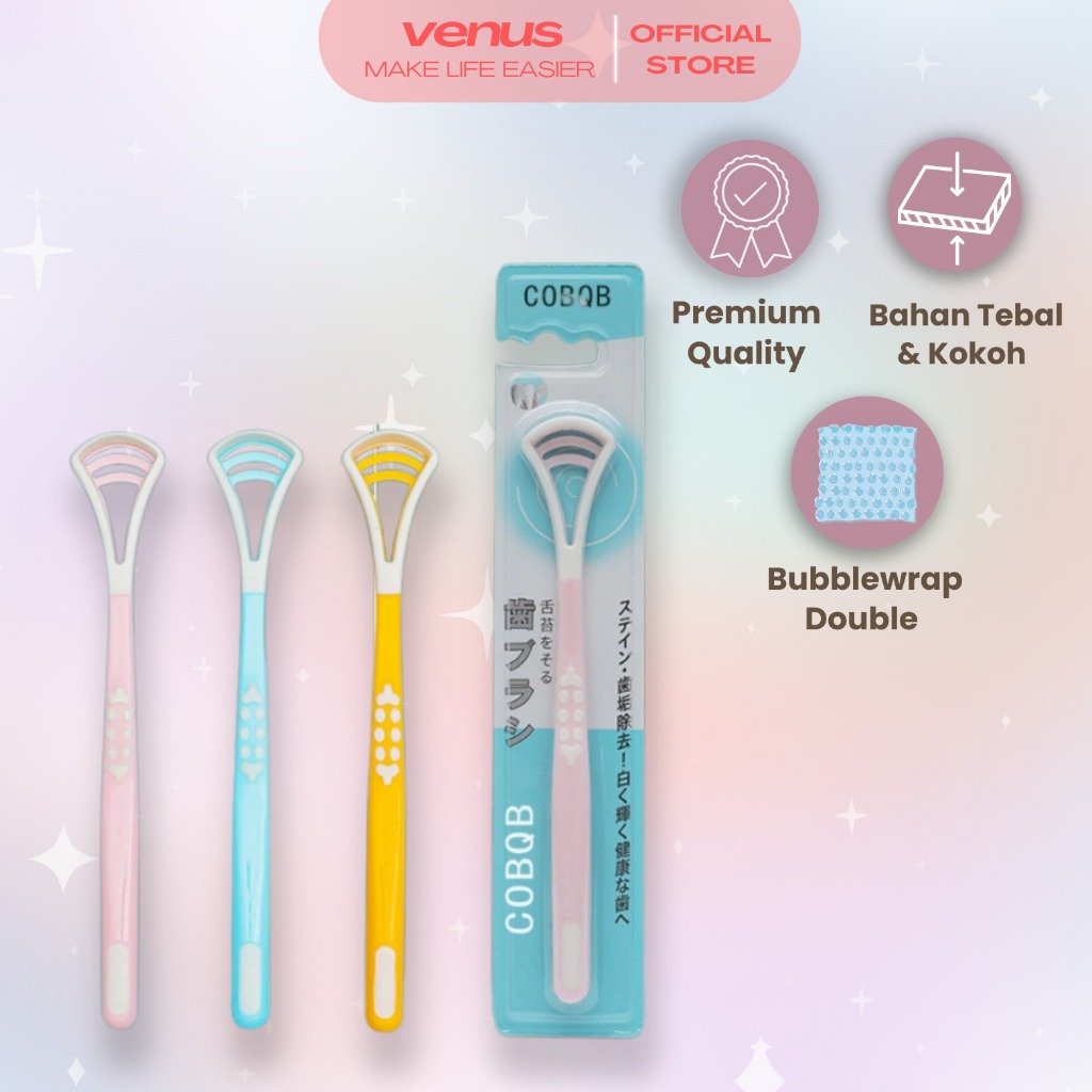 Venusjkt - Tongue Cleaning Brush 2-function Tongue Cleaner Scraper Food ...