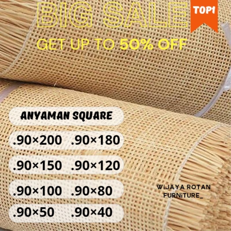 Woven Rattan SQUARE/90CM Box/Woven Rattan Box/Raw Rattan Sheet Shopee Malaysia