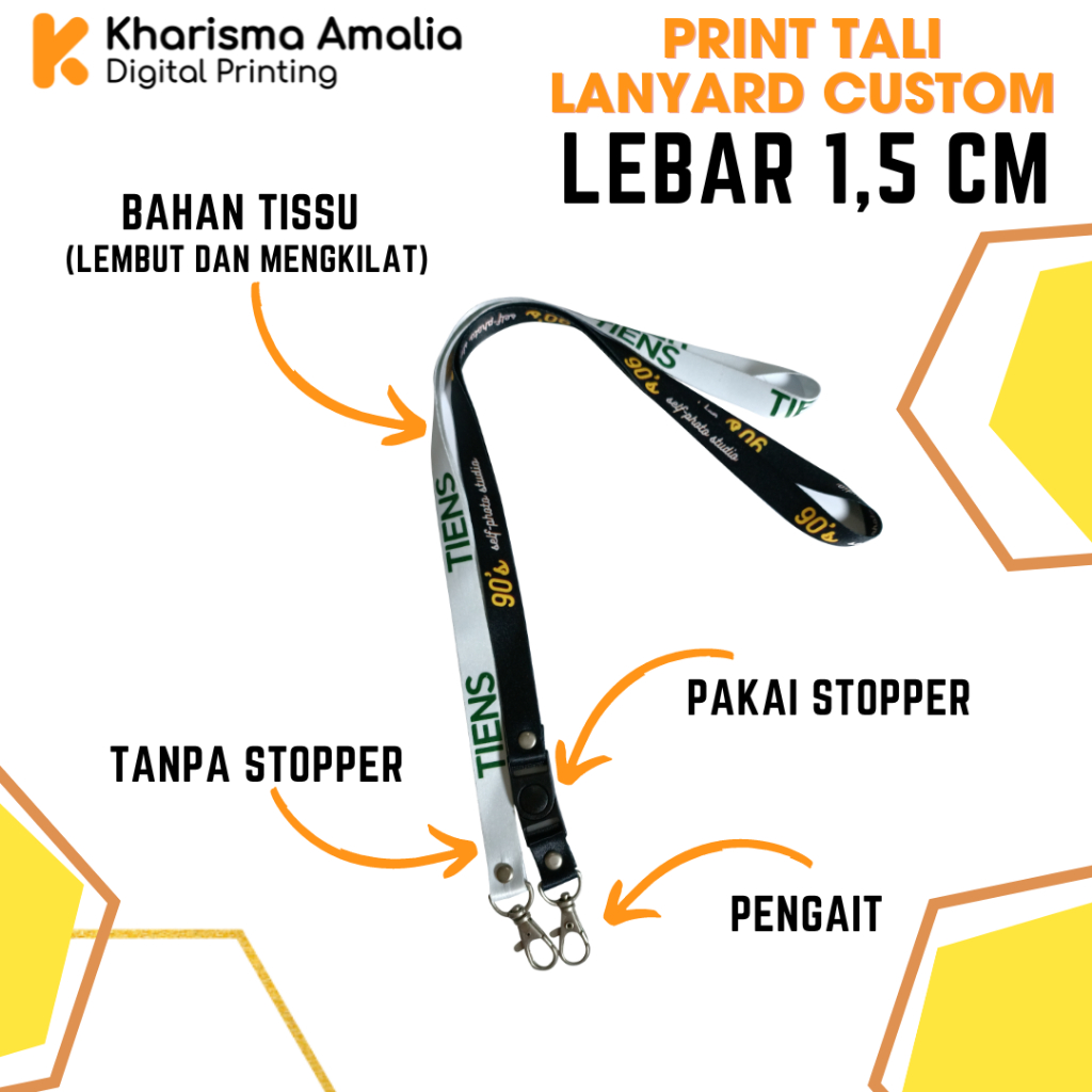 Print Custom Print Lanyard Rope 1,5 Cm | Shopee Malaysia