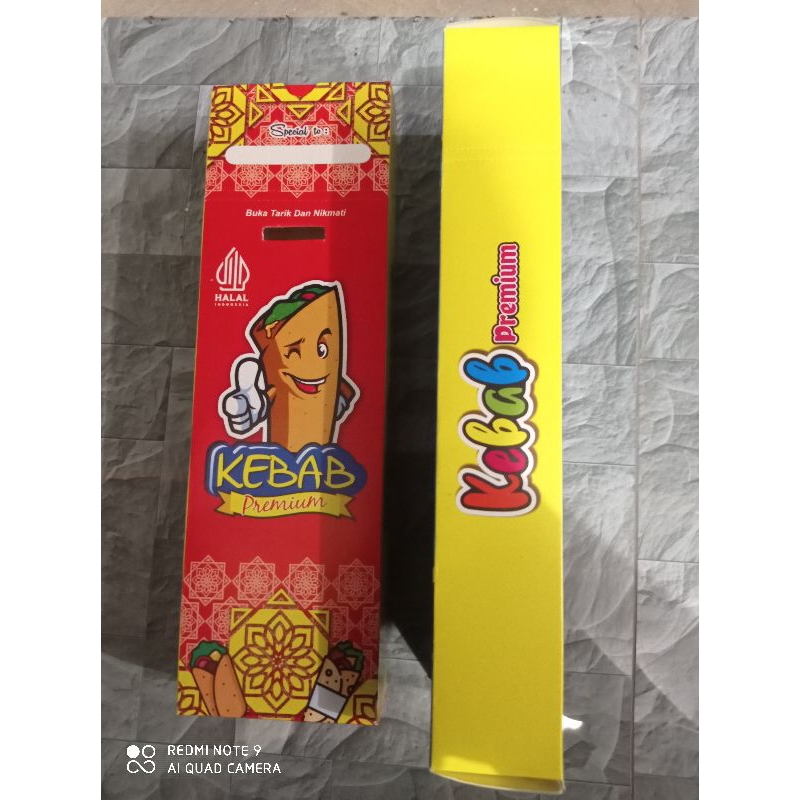Kebab Packaging/Kebab Cardboard/Kebab Wrap/Kebab Packaging Box Size 21x6.5x3.5 Shopee Malaysia