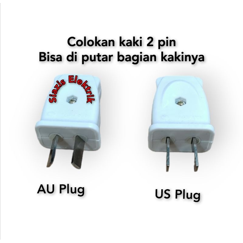 thumbnail image 2 of 2-Pack 90 Degree Rotatable Power Plugs - 250V/10A Replacement Electrical Plugs For Lamps & Small Appliances 2 of 14