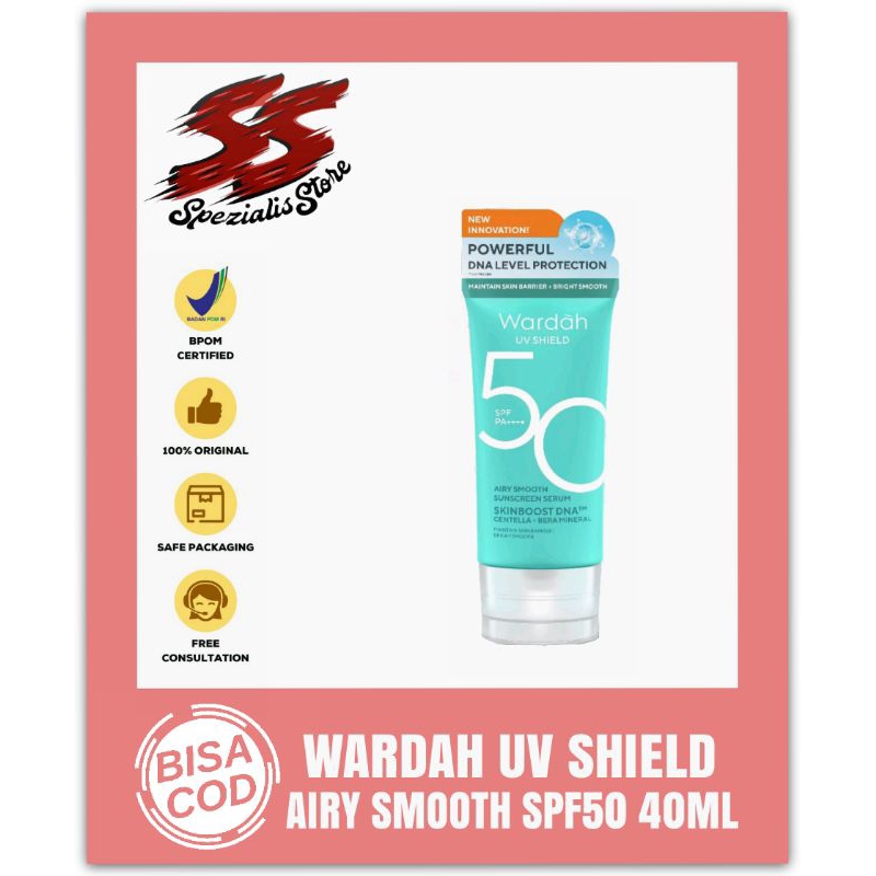 Wardah Uv Shield Airy Smooth Sunscreen Serum SPF 50 PA+++++ | Wardah ...