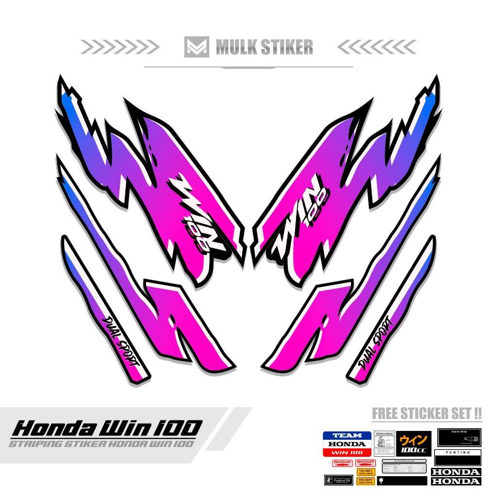 Striping HONDA WIN / MTF 64 / STICKER WIN 100 / STICKERS WIN / STICKERS ...