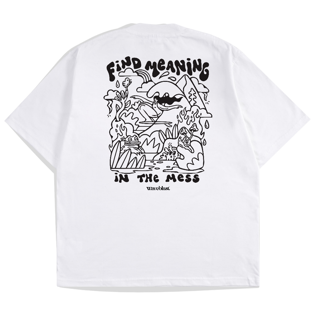 Waveblast Oversize TShirt Meaning White Shopee Malaysia