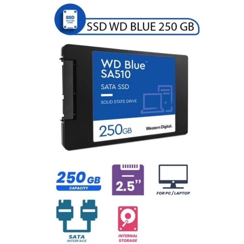 Ssd WD BLUE 250GB SSD SATA 2.5inch ORIGINAL | Shopee Malaysia
