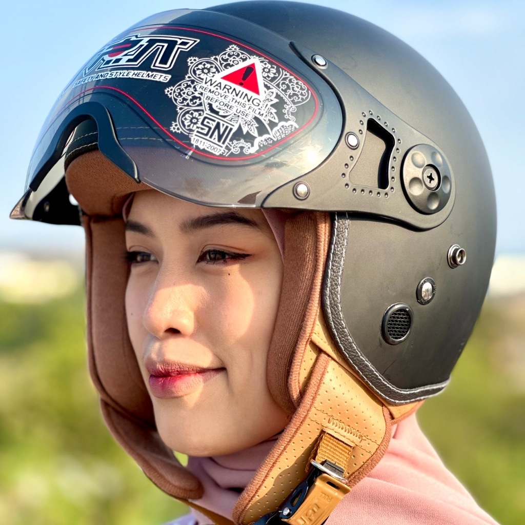 HITAM MERAH HIJAU Helmet Adult Retro Vintage Japstyle MONSA MOMO GAGA