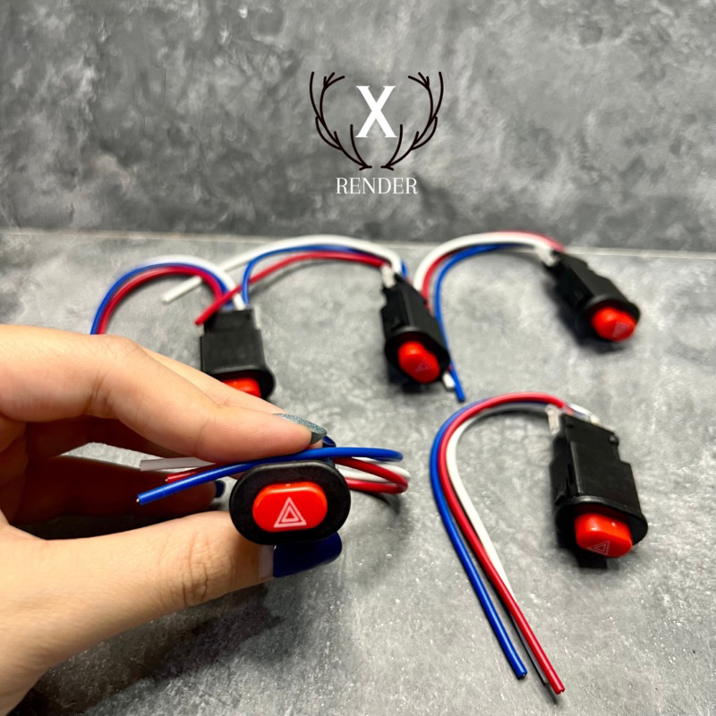 On OFF SWITCH PUSH BUTTON UNIVERSAL HAZARD SWITH ON OFF SWITCH | Shopee ...