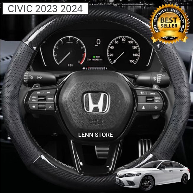 Honda Civic RS 2023 2024 Car Carbon Steering Wheel Cover Shopee Malaysia
