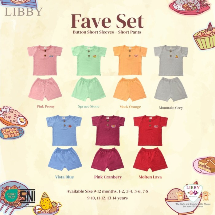 Libby Children's Pajama Suit Short Fave set (1 stl) | Shopee Malaysia