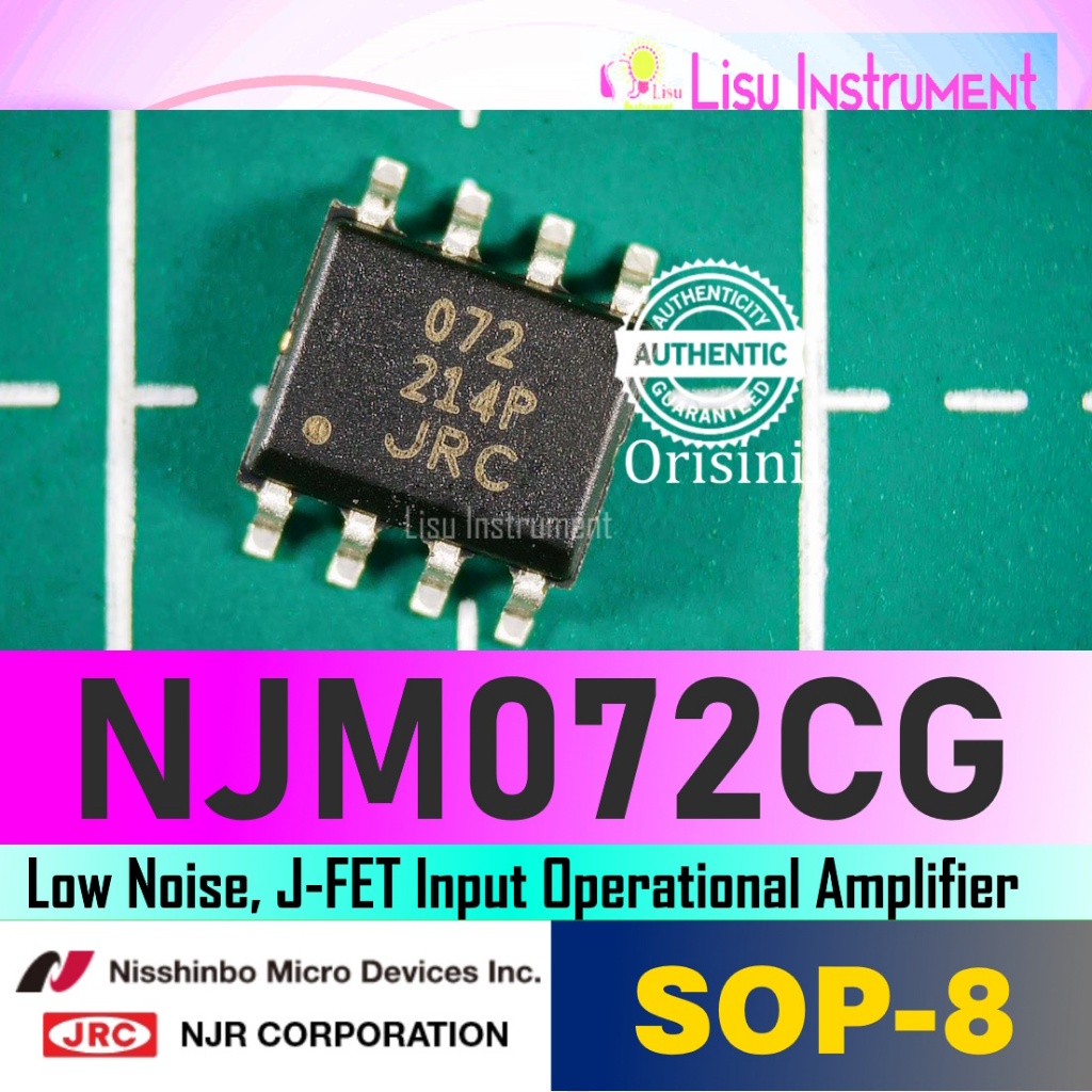 Njm072cg Low Noise, J-FET Input Operational Amplifier 072 SOP-8 JRC ...