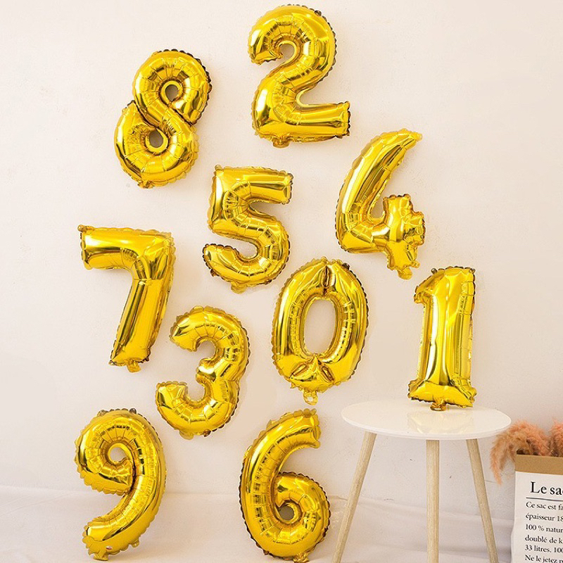 80cm Large Letter and Number Foil Balloons (Gold, Silver, Pink, Blue ...