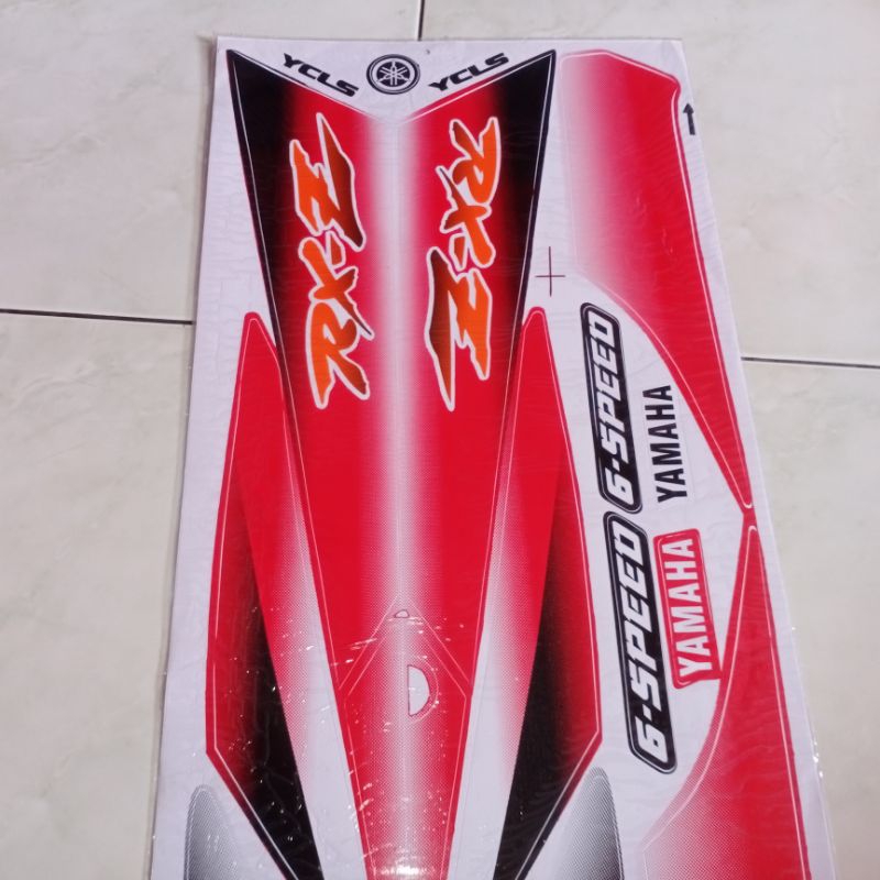 MERAH Yamaha RXZ YCLS millennium red kw body striping trim | Shopee ...