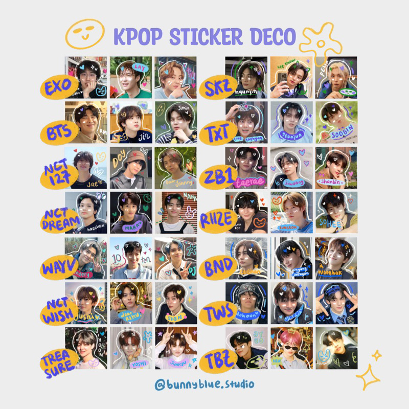 Kpop Boygroup Sticker Deco 35pcs | Shopee Malaysia