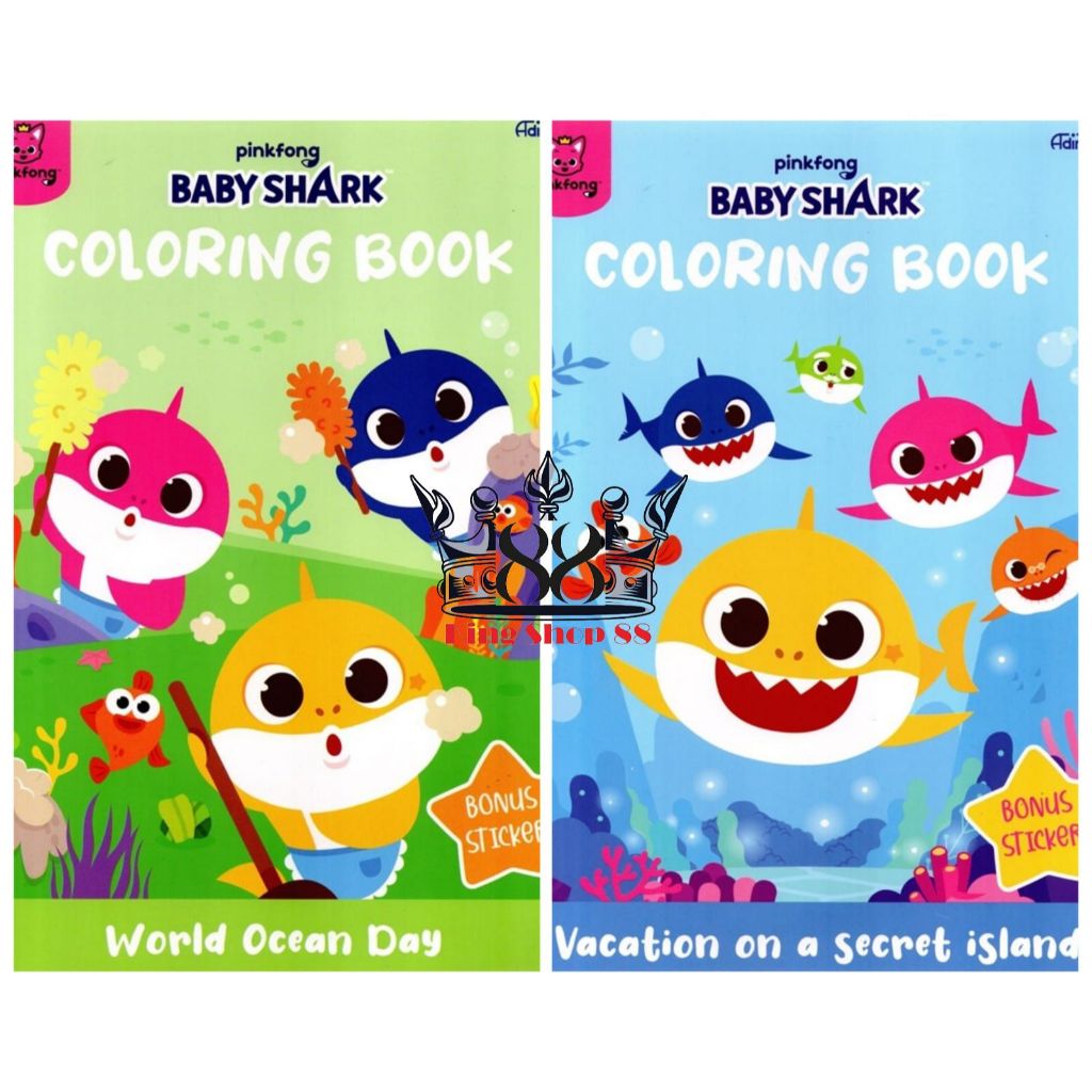 Children's Coloring Book/Coloring Book Pinkfong Baby Shark+Bonus