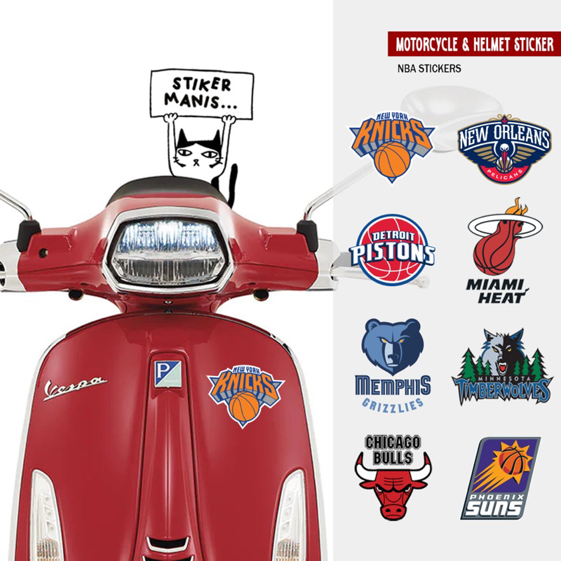 Nba club sticker basketball sticker hologram sticker for motorbikes ...
