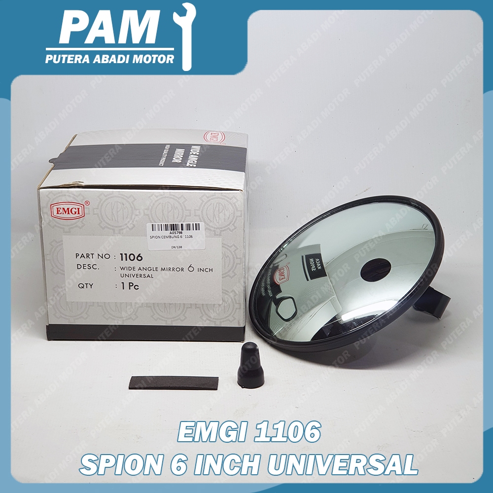 Universal 6 Inch Rearview Mirror EMGI 1106 6 Inch Wide Angle Mirror ...