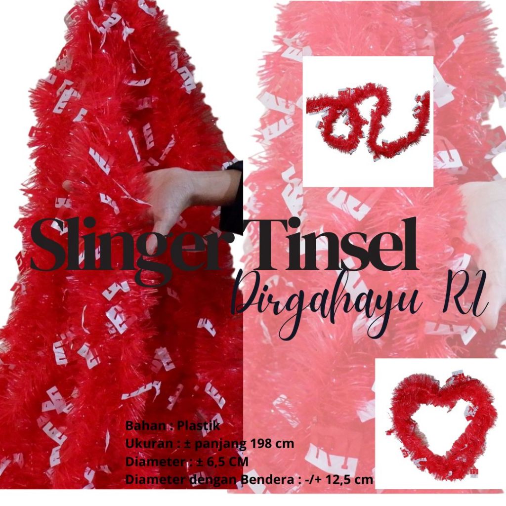 MERAH Slinger TINSEL RI FLAG RED DOMINAN DECORATION 17 AUGUST ...