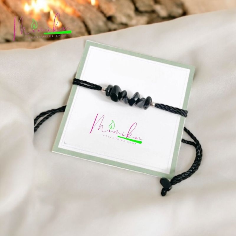 HITAM Mmb - Natural Stone Rope Bracelet / Broken Stone Rope Bracelet ...