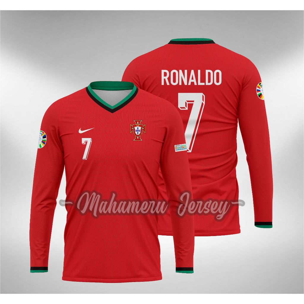 Ronaldo Portugal Home Jersey 2024 2025 Long Sleeve Shopee Malaysia