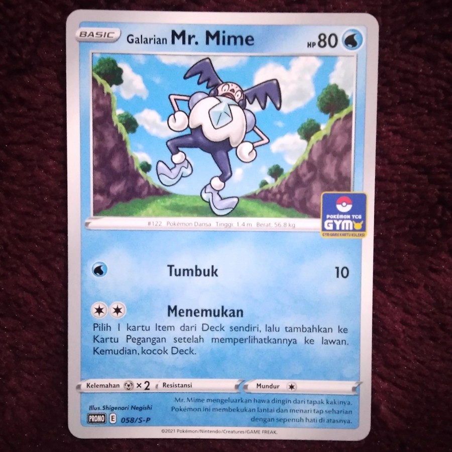 Galarian Mr. Mime Gym 058/SP - Pokemon TCG Indonesia | Shopee Malaysia