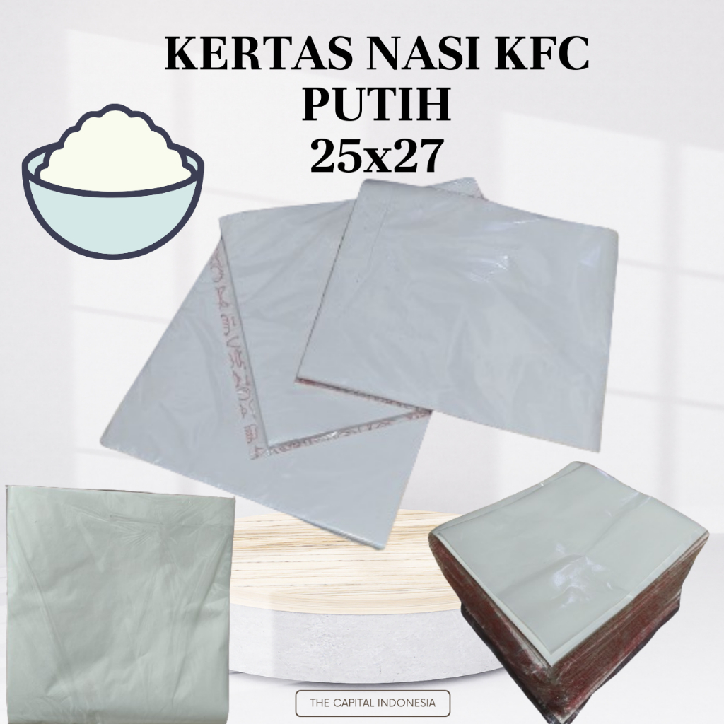 White KFC Rice Paper 27x25 contains 100 sheets | Shopee Malaysia