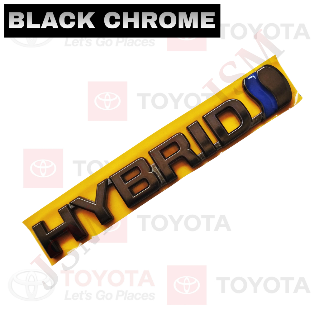 Black Chrom Chrome HYBRID Emblem/Toyota HYBRID LOGO Emblem | Shopee ...