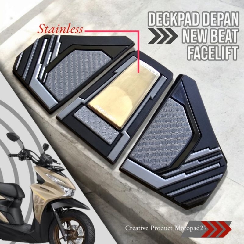 Beat New Sticker Front Deckpad Beat Facelift Rubber Premium Shopee Malaysia