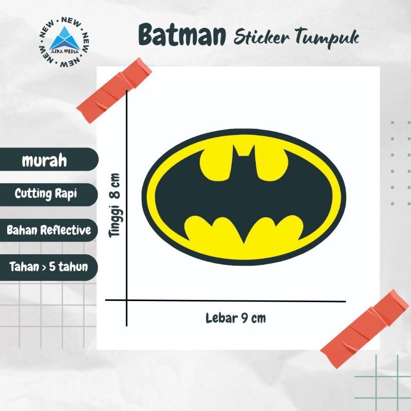 Batman Reflective Embossed Stacked Cutting Sticker | Shopee Malaysia