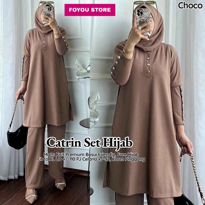 Catrin Women's Plain Hijab Suit By foyou | Shopee Malaysia