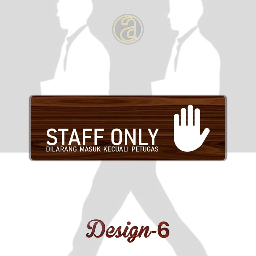 Acrylic Sign Board 10x30 cm Acrylic Signage Staff Only No Entry Except ...