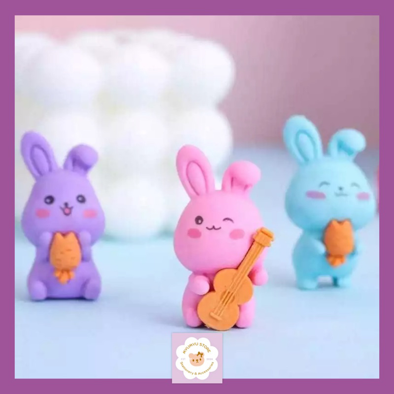 Unique Cute 3D Rabbit Character Eraser Cute Rabbit Eraser | Shopee Malaysia