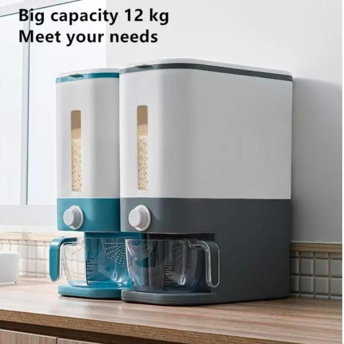 Modern Rice Dispenser 12KG Rice Box Automatic Rice Storage Container ...
