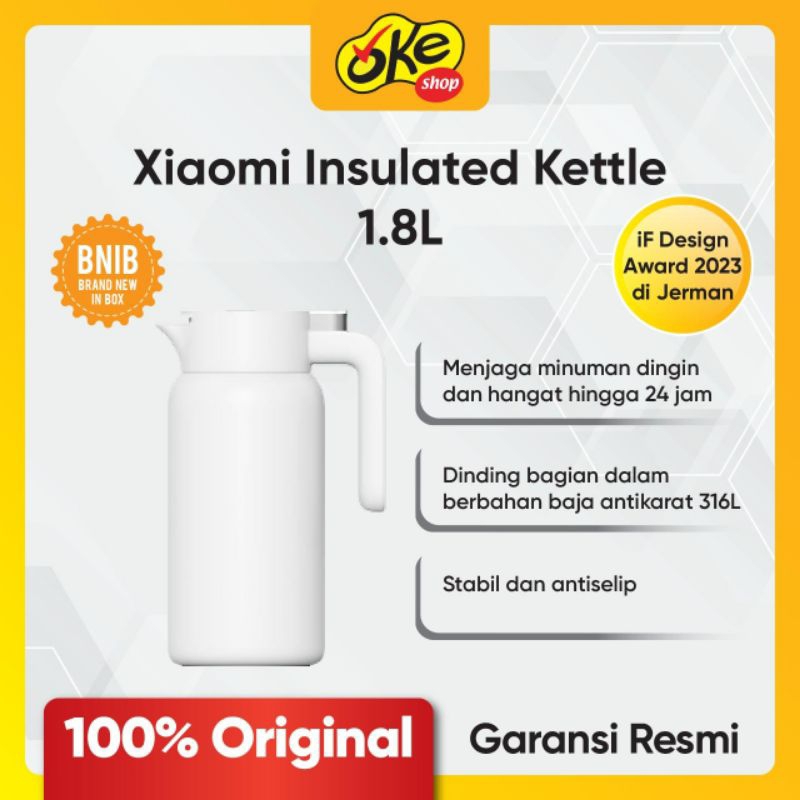 Toutes les spécifications et fonctionnalités de Xiao Insulated Kettle 1.8L | Xiao Maroc