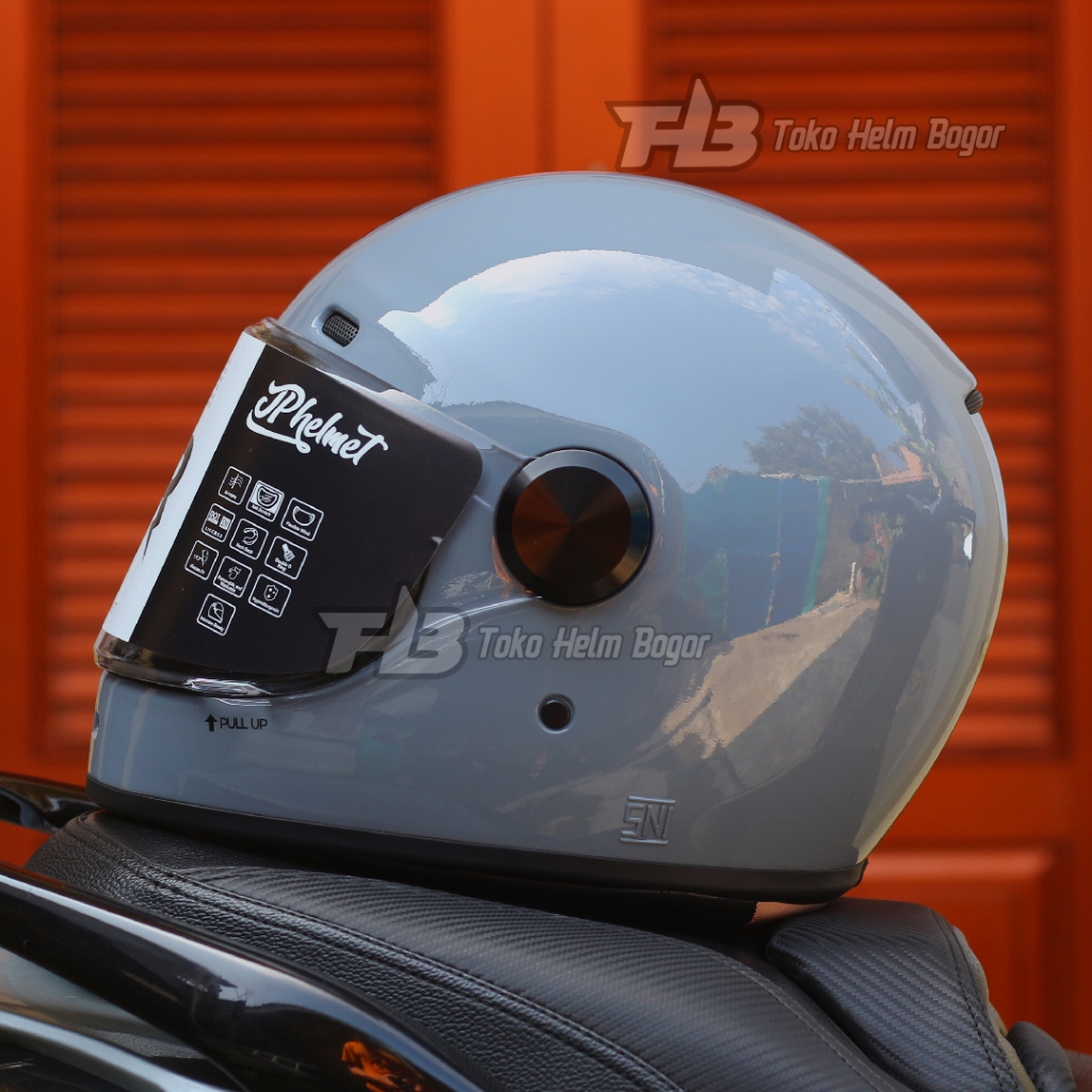 RETRO JP ROKR SOLID GRAY HELMET | Shopee Malaysia