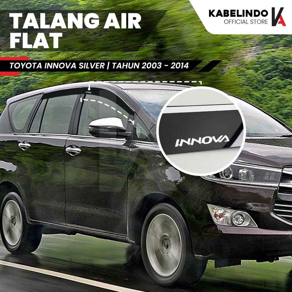 Toyota Innova 2003-2014 Car Door Gutter Flat List Chrome Silver 4-door ...