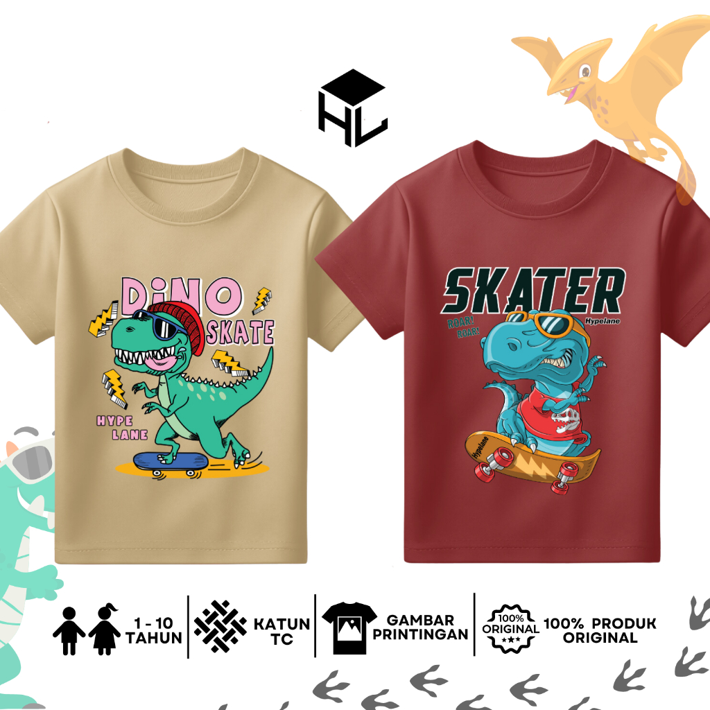 Cool Boy Dinosaur Character Boys Tops T-Shirts 10 Years Old