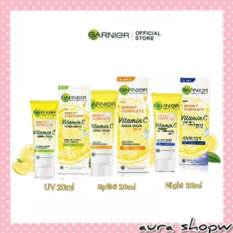 Garnier BRIGHT COMPLETE VITAMIN C CREAM DAY & NIGHT 20ML Shopee Malaysia