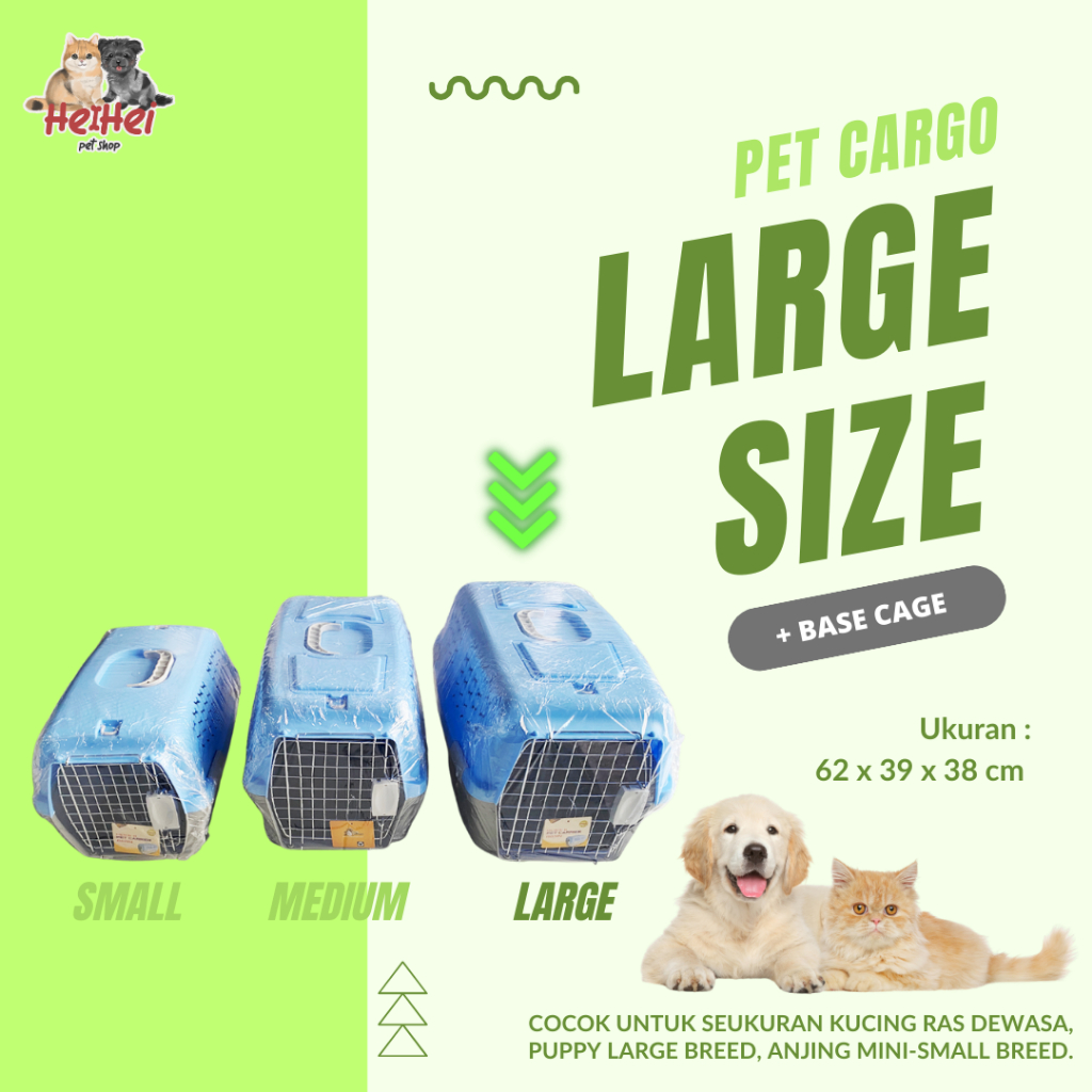 Pet CARRIER OCTAGON LARGE FREE TRAY Pet Cargo Jumbo Cage Cat Dog