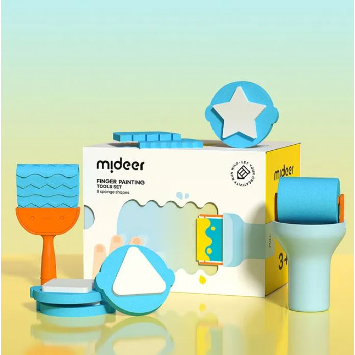 Mideer Sponge Stamp Finger Painting Tools Set Rubber Stamp Stamp Paint