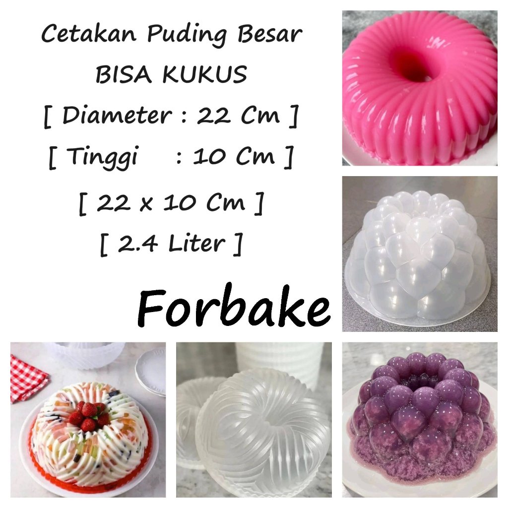 Agar Agar Mold 22x10cm 2.4 L Bavaya Twister Boba Bubble Jelly Pudding