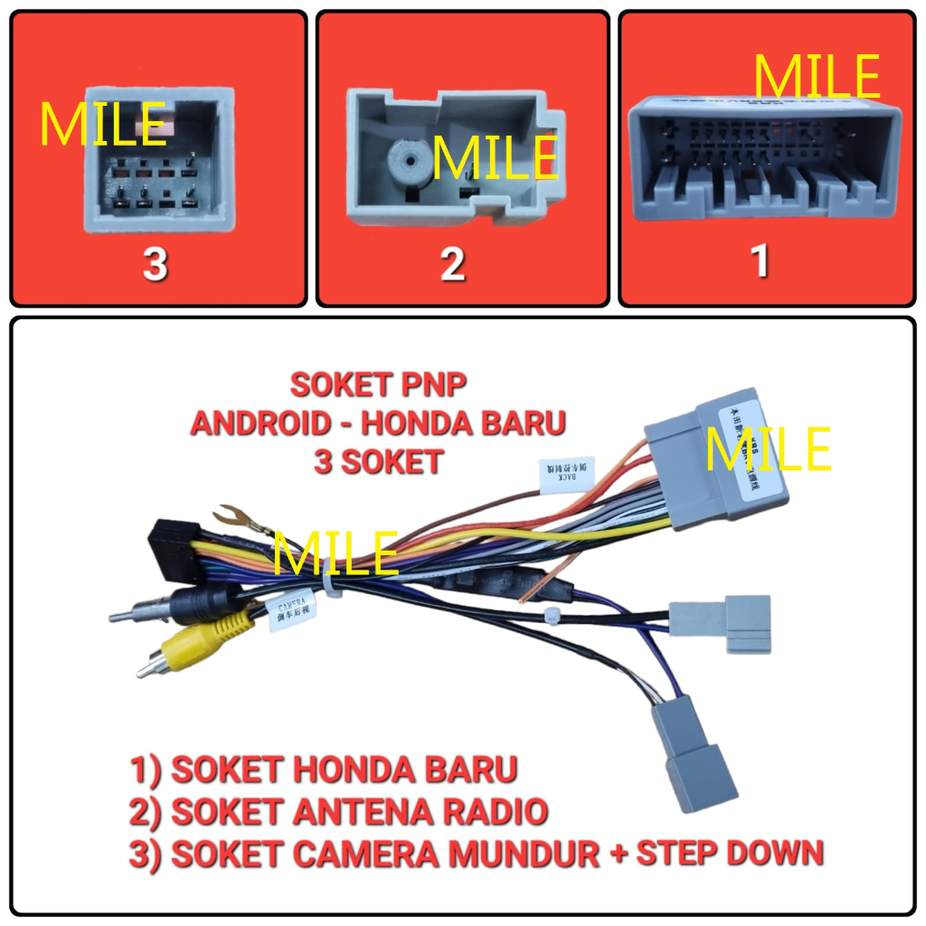 Android PLUG N PLAY HEADUNIT SOCKET - NEW HONDA SOCKET | Shopee Malaysia