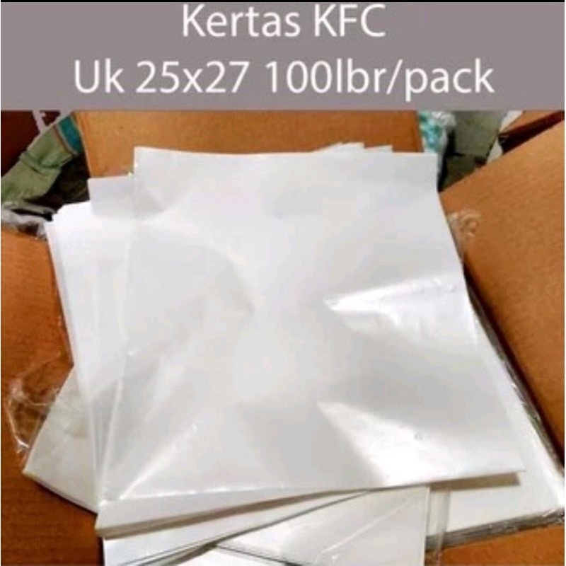 PUTIH Kfc WHITE Rice Paper / MCD Paper / Kebab Burger Paper Rice ...