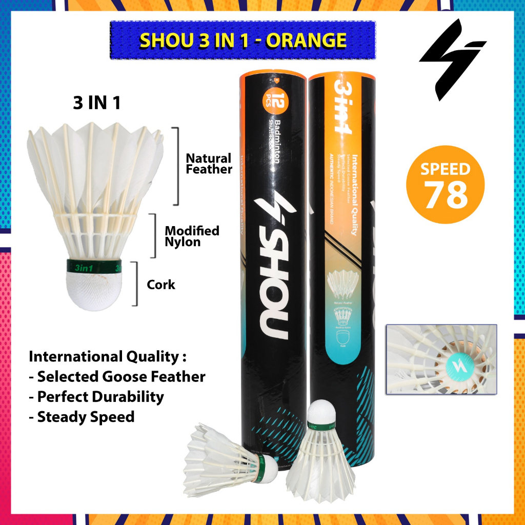 Shou 3 in 1 Badminton Shuttlecock | Shopee Malaysia