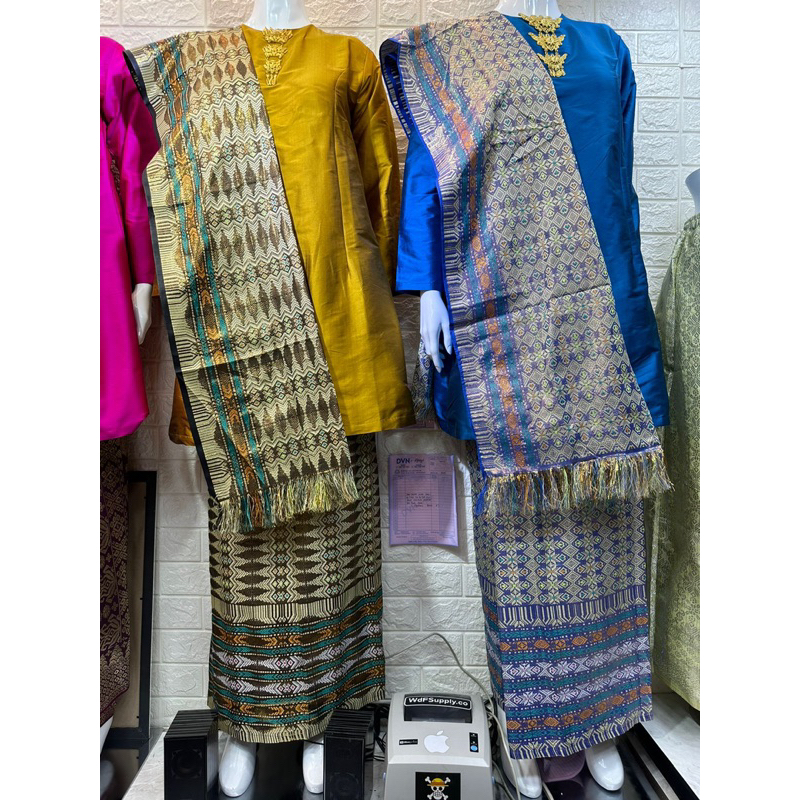 Songket Skirt And Shawl/Thai Songket/Songket Under Kebaya/Songket