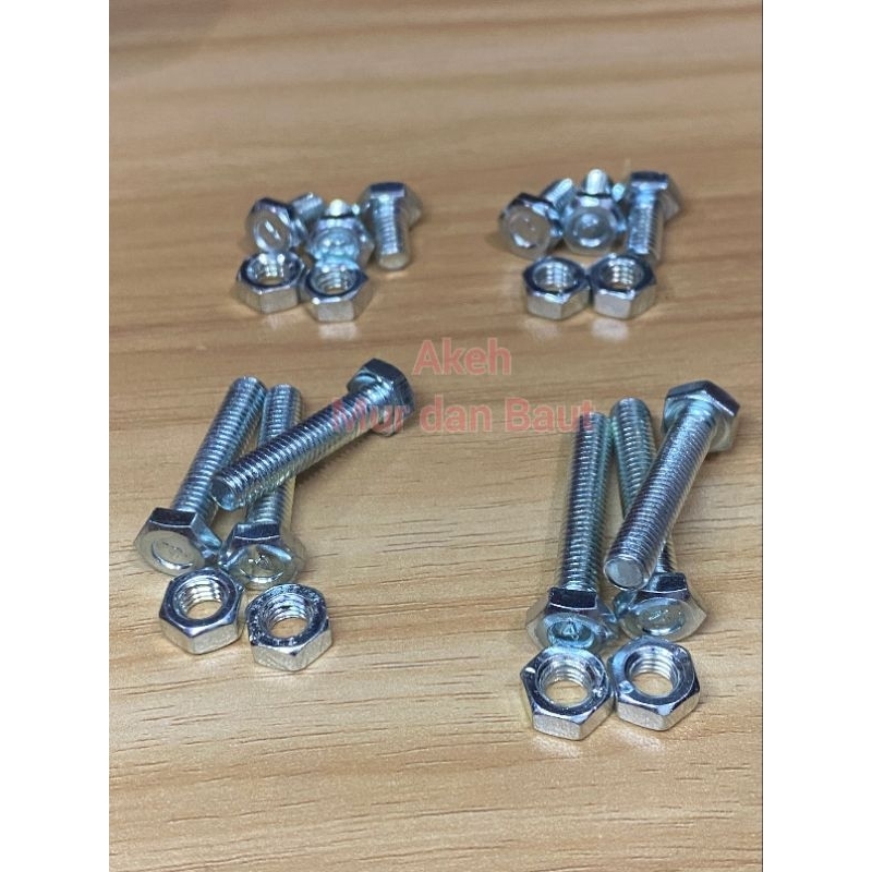 Galvanized M6 Hex Bolt Nut / BMP M6 / BMP M6 | Shopee Malaysia