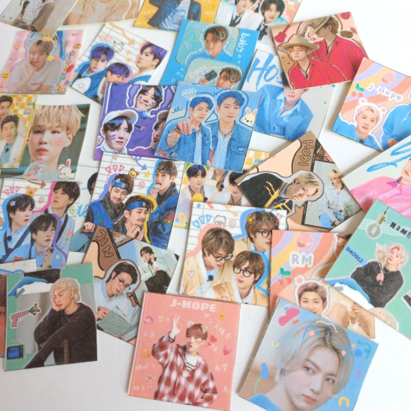 (50 Pcs) SQUARE KPOP STICKER | Idol KPOP DECO AESTHETIC STICKER | Bts ...