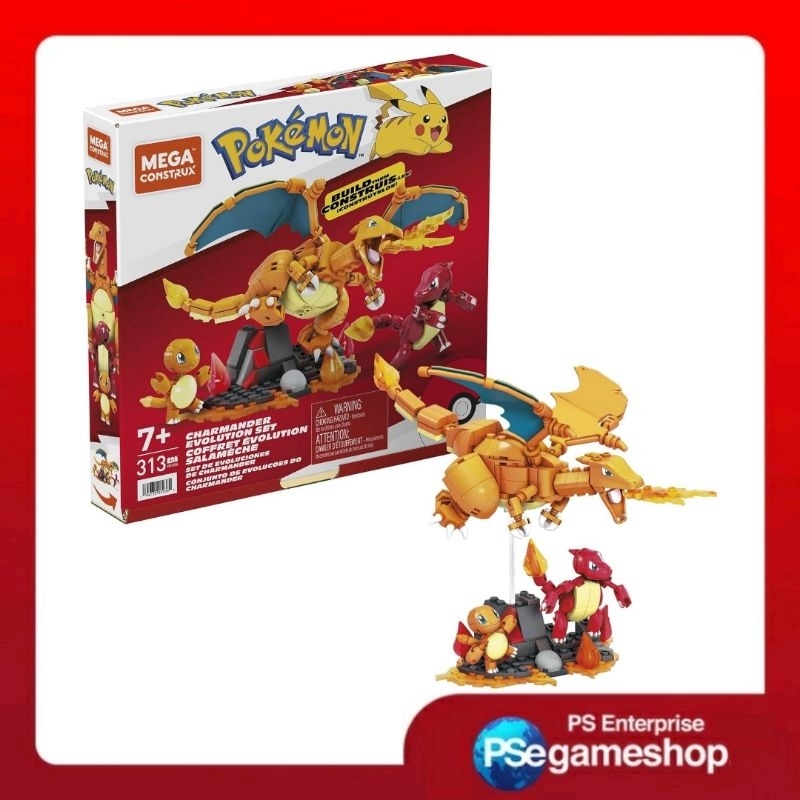 Mega Construx Pokemon Charmander Evolution Building Set Charmeleon