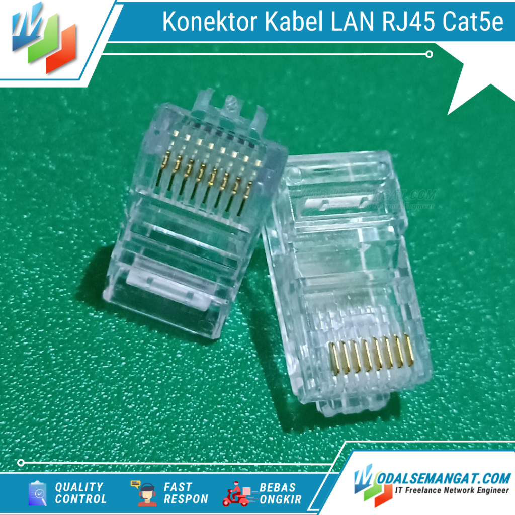 Rj45 Cat.5e Connector Retail Unit LAN Cable Connector Shopee Malaysia